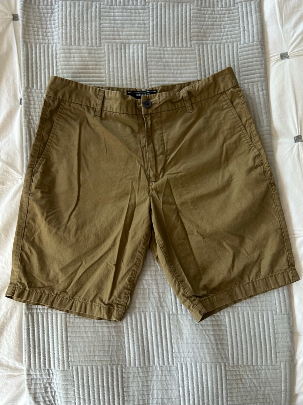 Forever 21 Men's Olive Green Chino Shorts